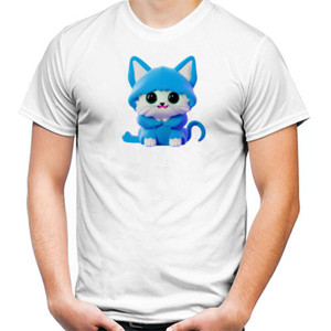Kaos Kucing Biru Lucu