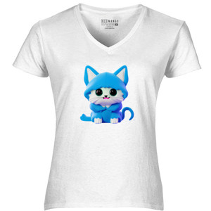Kaos Kucing Biru Lucu