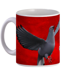 Mug Pigeons Black And White Mug