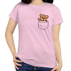 Kaos Teddy Bear Lucu di Kantong