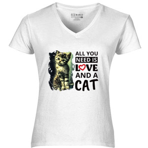 Kaos Cat Lover Kucing Lucu Kitten All You Need is Love
