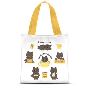 Tas Tote Fullprint Kitty Office - Sleepy