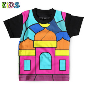 Kaos Anak Full-Print Salat Berjamaah, Yuk!