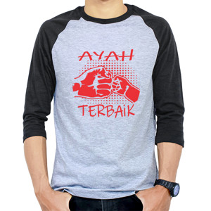 Kaos Raglan ayah terbaik