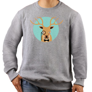 Jaket Sweater Deer Head Hipster 