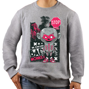 Jaket Sweater Be Aware - Bad Monkey