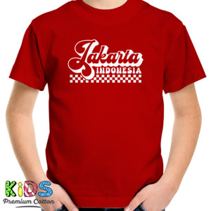 Kaos Jakarta Tipografi Retro Putih