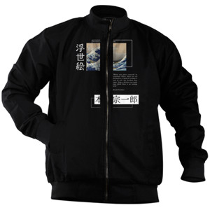 Jaket Bomber Ukiyo-E Jepang
