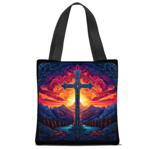 Tas Tote Fullprint Vibrant Cross