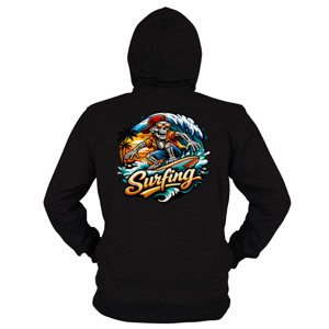 Hoodie Zipper Surfboard Sunset