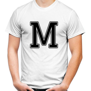 Kaos Kaos Huruf M Keren