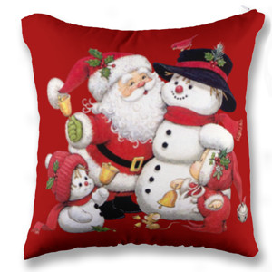 Bantal Santa and Snowman pillow