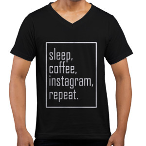 Kaos  SLEEP COFFEE INSTAGRAM REPEAT