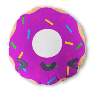 Bantal Bulat Donat Violet