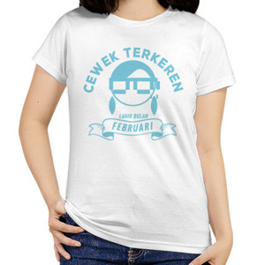 Kaos Cewek Keren light blue
