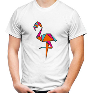 Kaos Geometric Flamingo