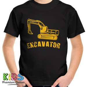Kaos ANAK KARAKTER EXCAVATOR KUNING