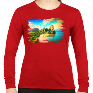 Kaos Kaos Elegan Pemandangan Alam - Pantai Keren Pria