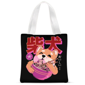 Tas Tote Fullprint Shiba Ramen bag