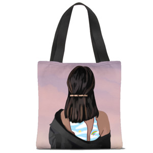 Tas Tote Fullprint Women with Scar - Totebag Fullprint Depan Belakang