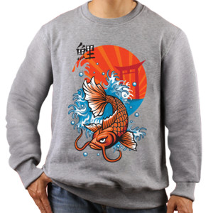 Jaket Sweater Ikan Koi Japan - Gilda Soft Style