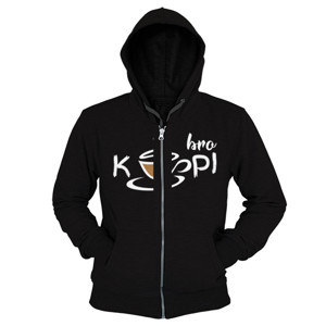 Hoodie Zipper kopi bro
