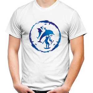 Kaos Distro Surf With Dolphin