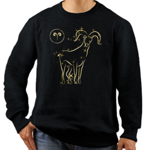 Jaket Sweater Zodiak - Aries Gold 