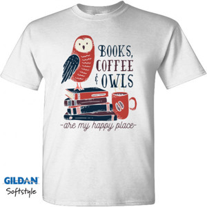 Kaos books coffee owls