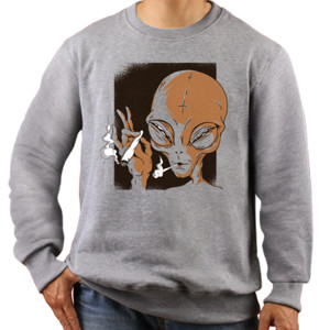 Jaket Sweater smoking alien
