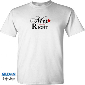 Kaos Mrs Right Couple T-Shirt