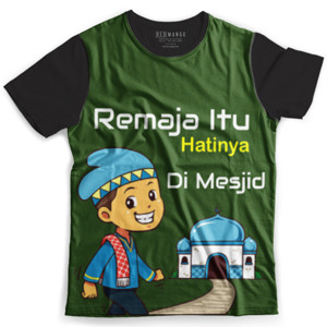 Kaos Fullprint Baju Kaos Remaja Itu Hatinya Di Mesjid