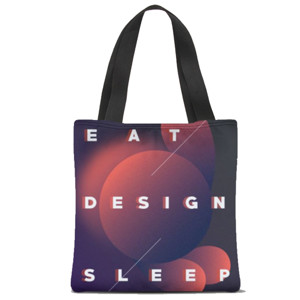 Tas Tote Fullprint Eat, Design, Sleep 