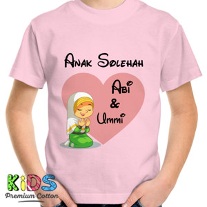 Kaos Baju Kaos Anak Solehah Abi & Ummi