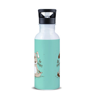 Botol Yoga Dog in Lotus Pose (Green Aqua)