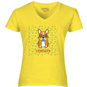 Kaos V-Neck Shirt - Corgeek 2