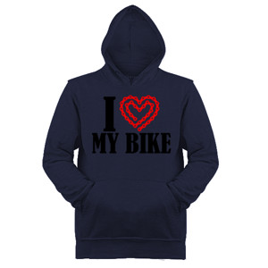 Jaket Hoodie I Love My Bike