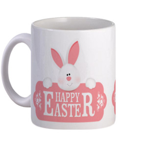 Mug Happy Easter Pink Bunny