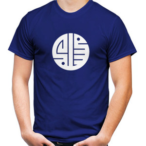 Kaos Kaos Muslim Circles Solid White-Blue