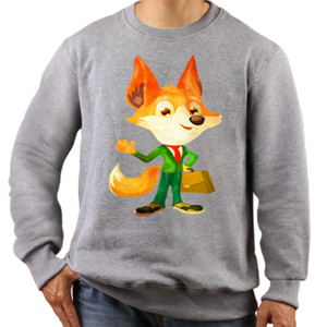 Jaket Sweater Cute Busy Fox - Kaos Keren Rubah Sibuk