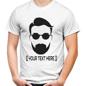 Kaos CUSTOM KAOS COOL FACE BLACK