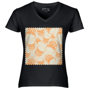 Kaos Orange Skull