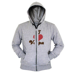 Hoodie Zipper Love Vespa