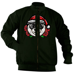 Jaket Bomber White Dog Santa