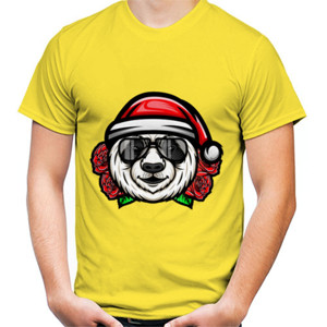 Kaos White Dog Santa