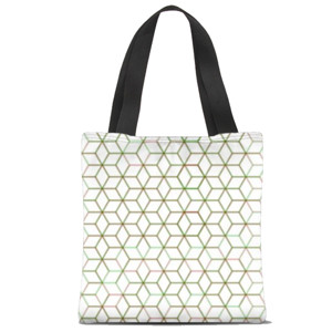 Tas Tote Fullprint Cube Flower