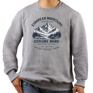 Jaket Sweater sweater European Mountains – Explore More