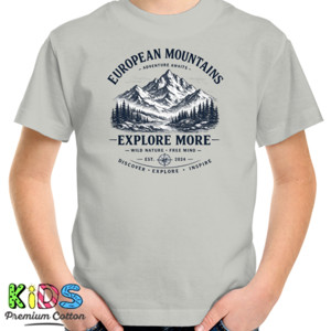 Kaos sweater European Mountains – Explore More