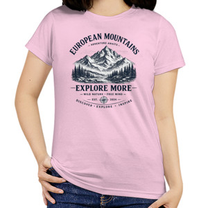 Kaos sweater European Mountains – Explore More
