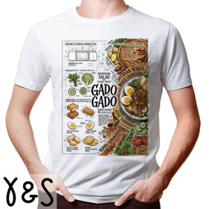 Kaos Kaos Custom Gado Gado Indonesian Salad Street Food